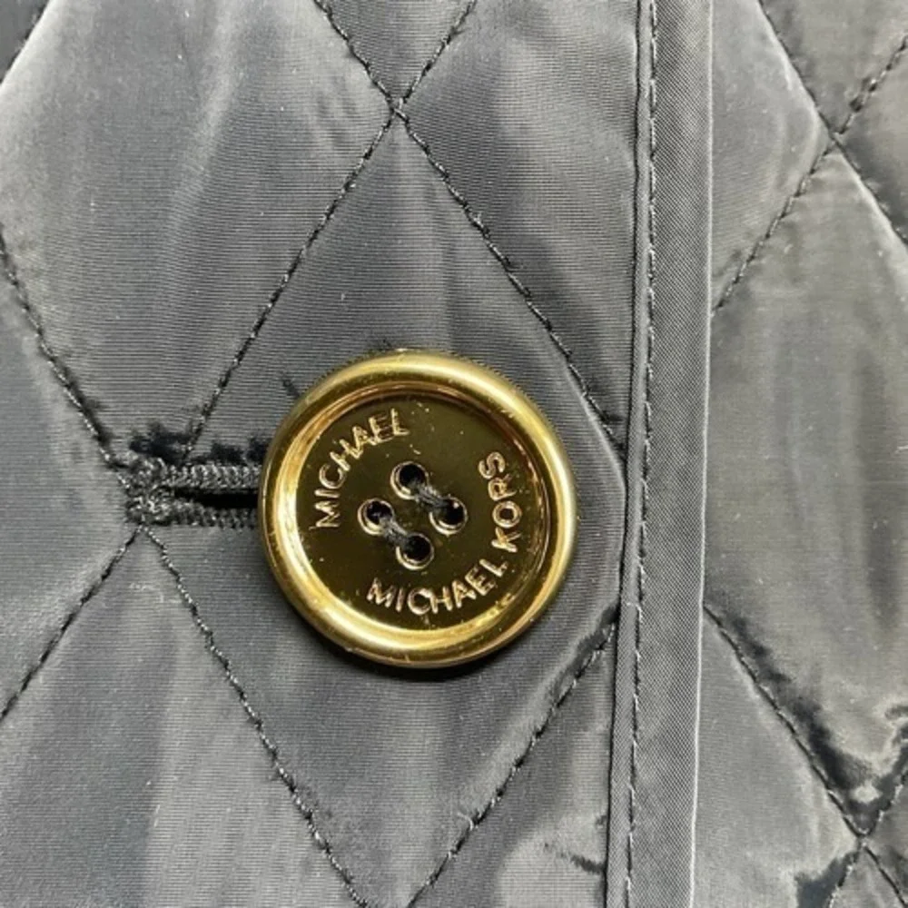 Michael Kors Navy Lightweight Button Front Diamond Quilted Jacket Women‎ S China